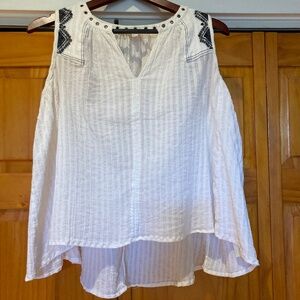 Floreat Anthropologie Milana Sleeveless 100% Cotton Size 4 Swing Shirt